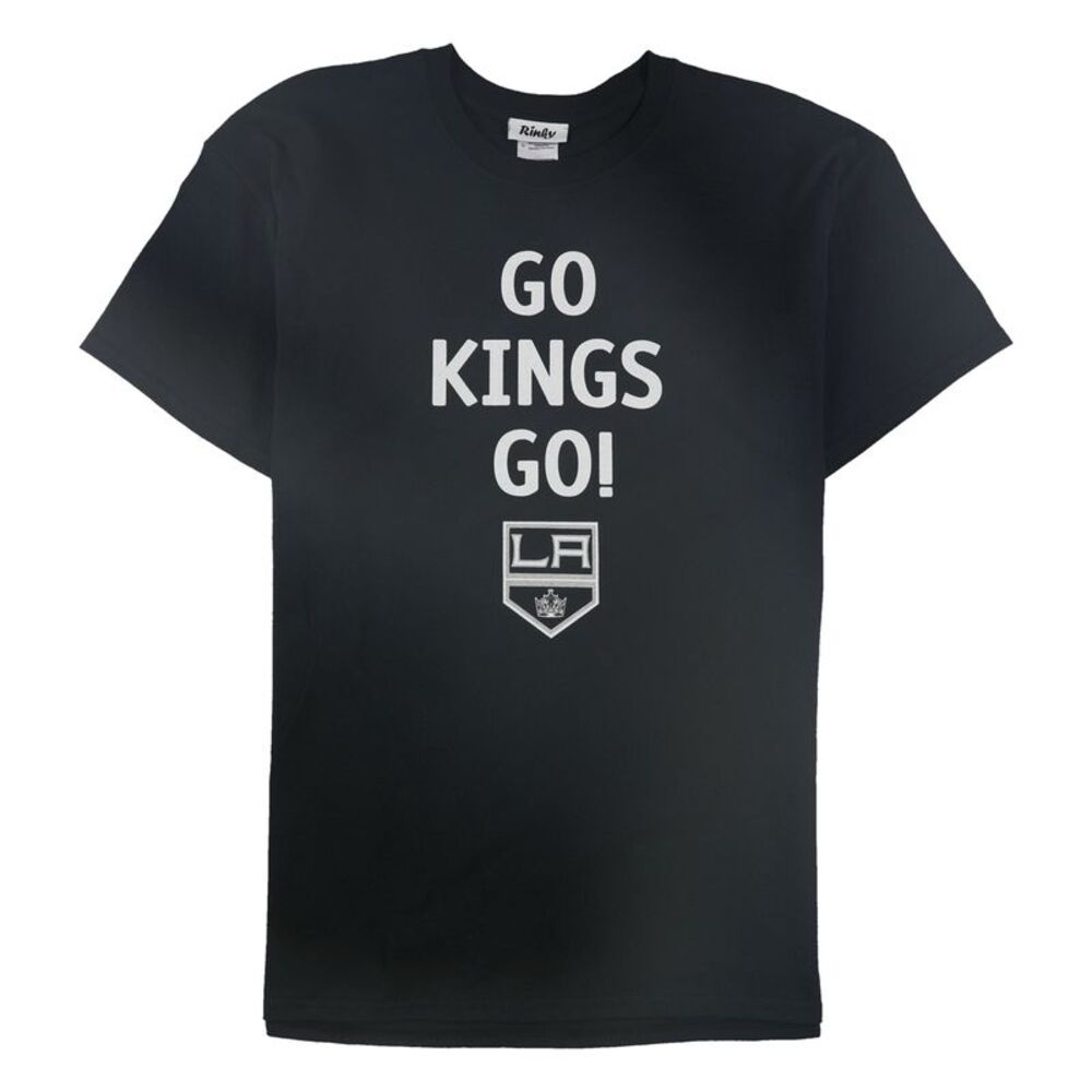 Rinky Mens Go Kings Go Graphic T-Shirt, Black, L, DM
